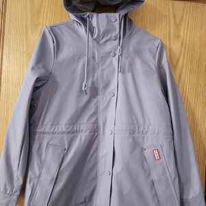 Hunter Purple Hooded Raincoat